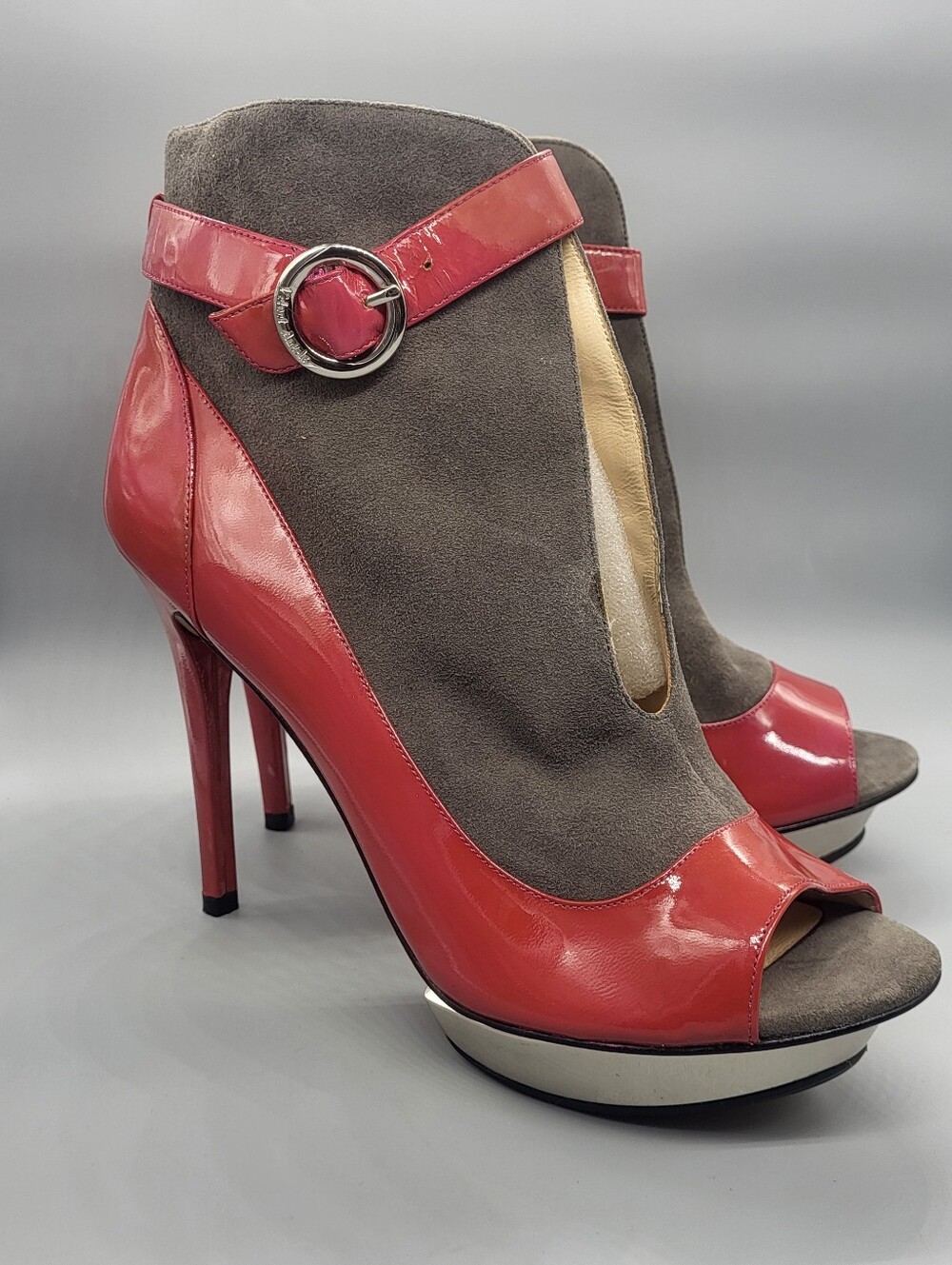 Velvet Angels Impavida Y2K Island Platform Peep Toe Stiletto Booties
